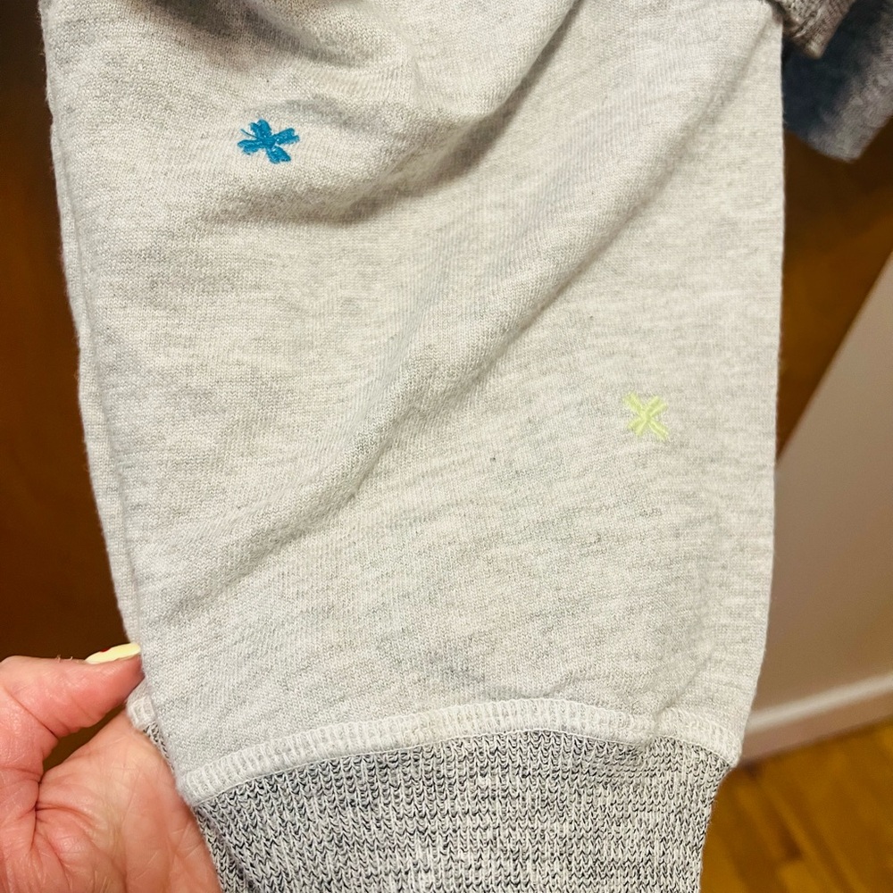 THE GREAT. Classic Grey Embroidered Sweatsuit - Picture 7 of 13